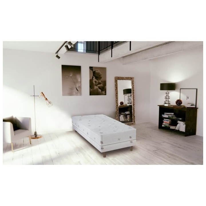 Ensemble Matelas + Sommier LIME GREEN 90 x 190 cm - ECOFRIENDLY