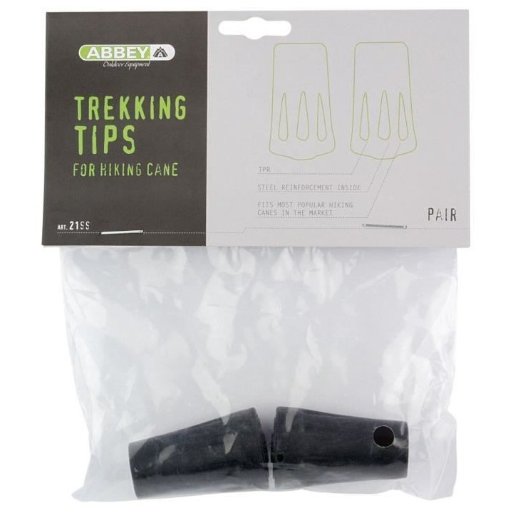 ABBEY Lot de 2 Embouts pour Bâtons de Randonnée