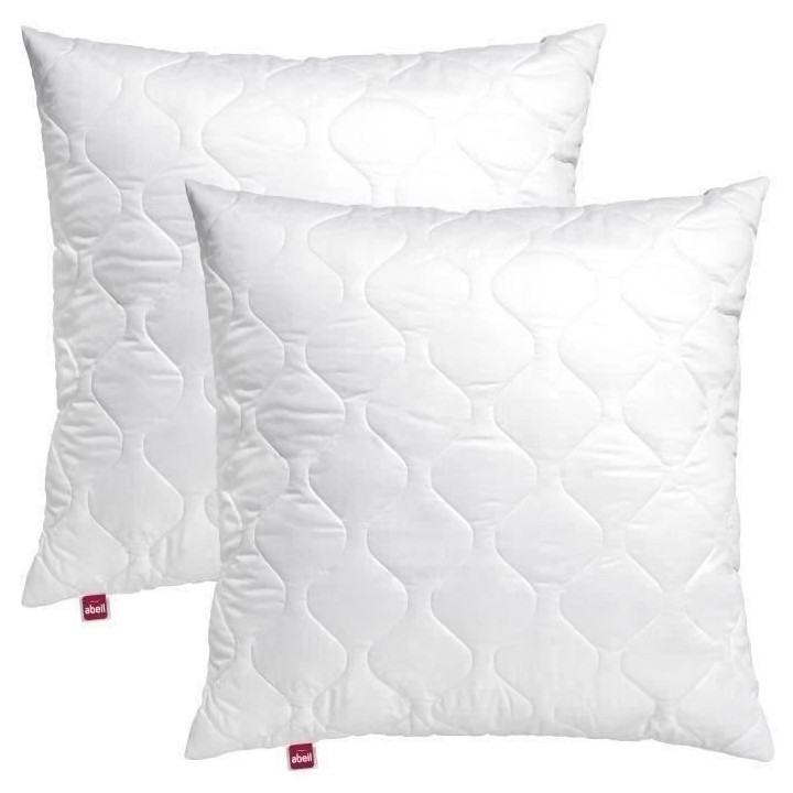 ABEIL Lot de 2 Oreillers a mémoire de forme matelassés- 60x60 cm - B