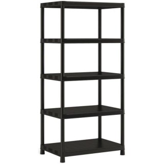 KETER | ETAGERE PLUS X/5, Etageres, Noir, 90 x 60 x 187 cm
