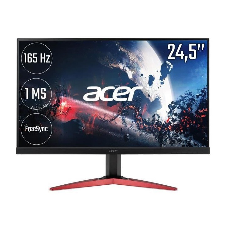 Ecran PC Gamer ACER KG251QJbmidpx - 24.5 (62 cm) - 1920x1080 Full HD -