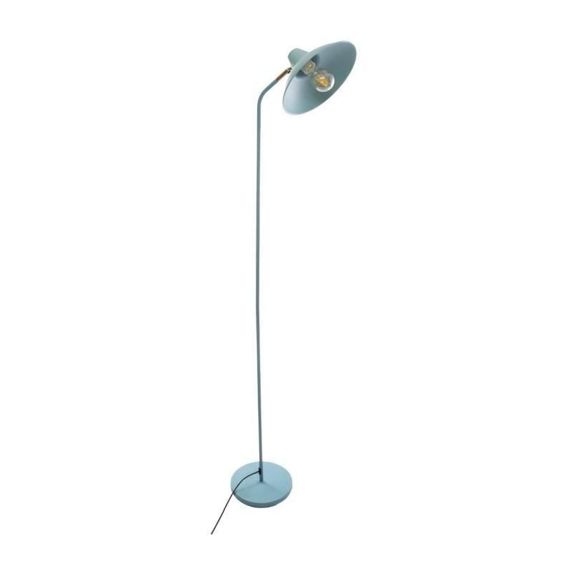 Lampadaire droit en métal - E27 - 25 W - H. 155 cm - Vert