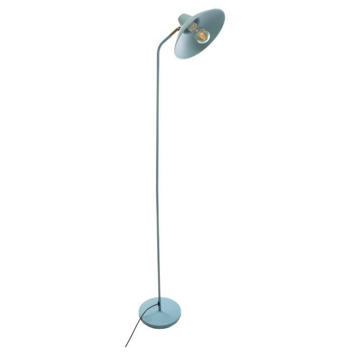 Lampadaire droit en métal - E27 - 25 W - H. 155 cm - Vert