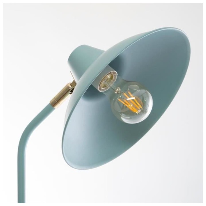 Lampadaire droit en métal - E27 - 25 W - H. 155 cm - Vert