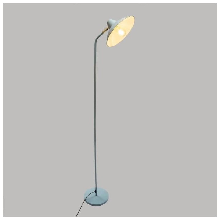 Lampadaire droit en métal - E27 - 25 W - H. 155 cm - Vert