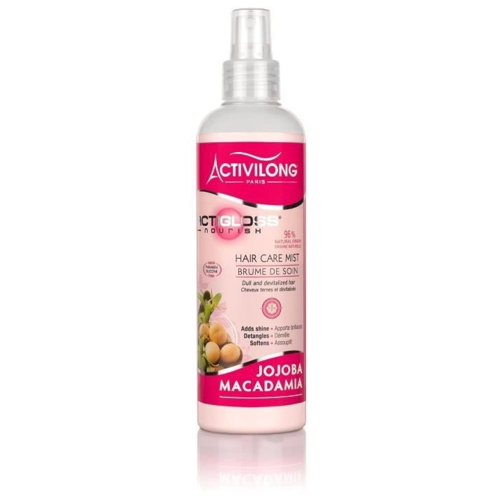 Activilong Actigloss Brume de Soin Jojoba Macadamia 250 ml