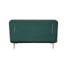 Banquette BZ 2 places - Style scandinave - Velours vert - L 130 x P 90 x 81 cm - DEPLO