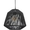 Suspension Ethnique en corde - E27 - 40 W - H. 26 cm - Noir