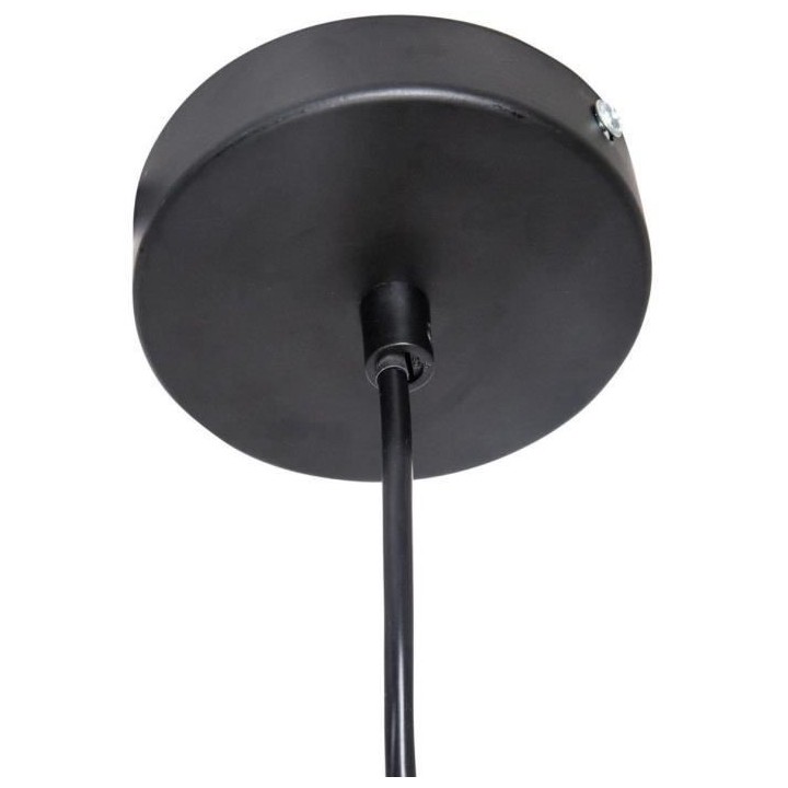 Suspension Ethnique en corde - E27 - 40 W - H. 26 cm - Noir