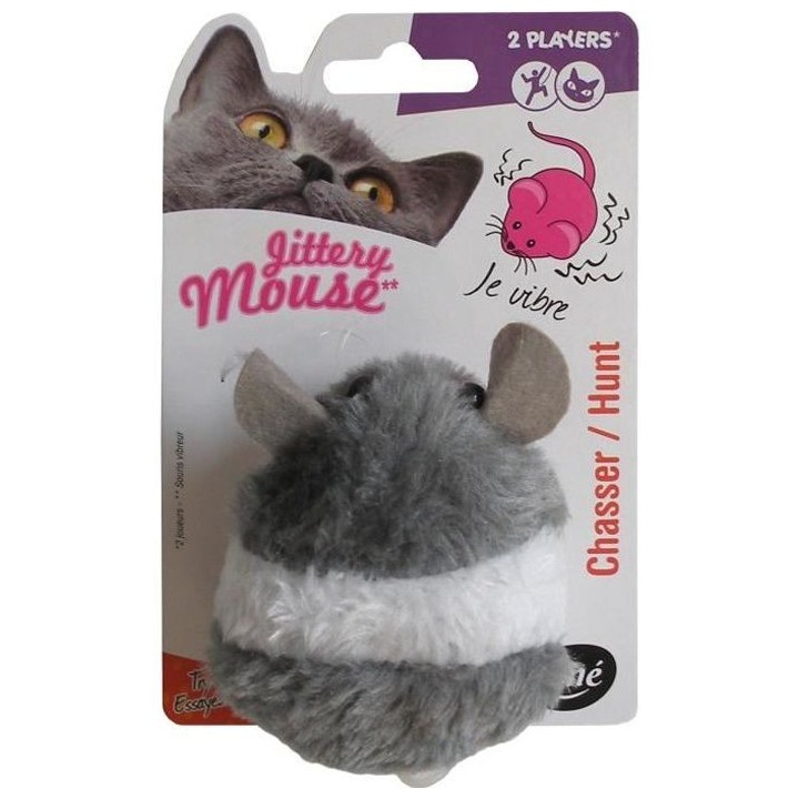 AIME Jouet souris vibreur - Pour chat
