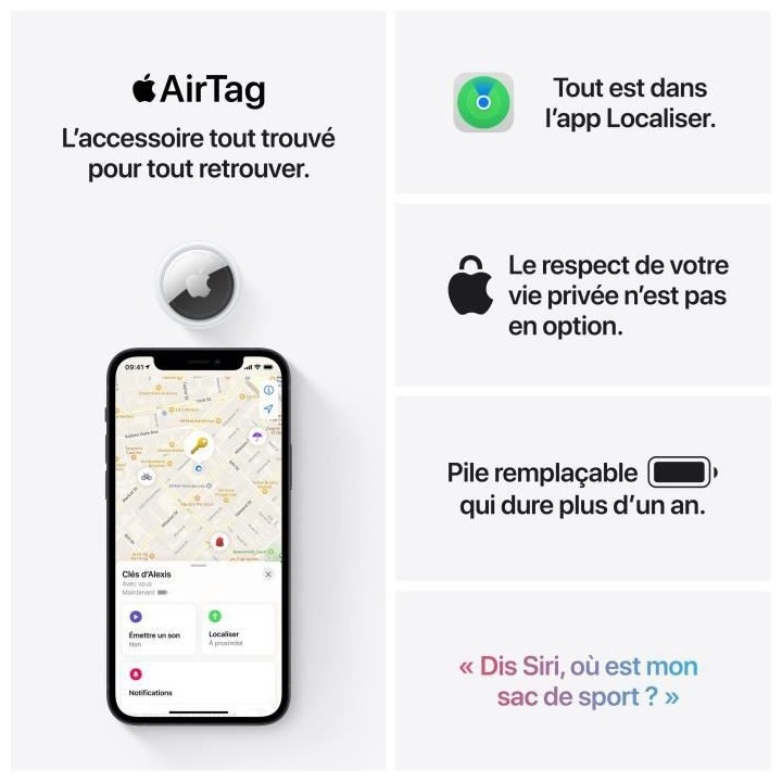 APPLE Pack de 4 AirTag