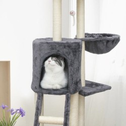 JIPSY Arbre a chat Gris - 79 x 34 x 138 cm - Gris