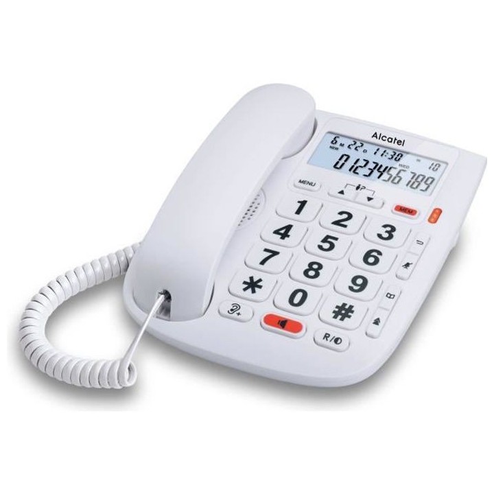 Alcatel TMax 20 Blanc Téléphone Filaire Senior