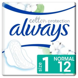 Always Serviettes Cotton Protection Normal Plus 12 unités