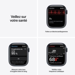 Apple Watch Nike Series 7 GPS + Cellular - 41mm - Boîtier Midnight Aluminium - Bracelet Anthracite/Black Nike Sport Band - Regu