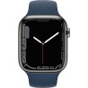 Apple Watch Series 7 GPS + Cellular - 45mm - Boîtier Graphite Stainless Steel - Bracelet Abyss Blue Sport