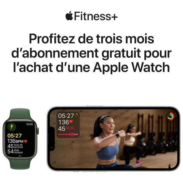 Apple Watch Nike Series 7 GPS - 41mm - Boîtier Starlight Aluminium -