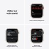 Apple Watch Nike Series 7 GPS - 41mm - Boîtier Starlight Aluminium - Bracelet Pure Platinum/Black Nike Sport Band - Regular