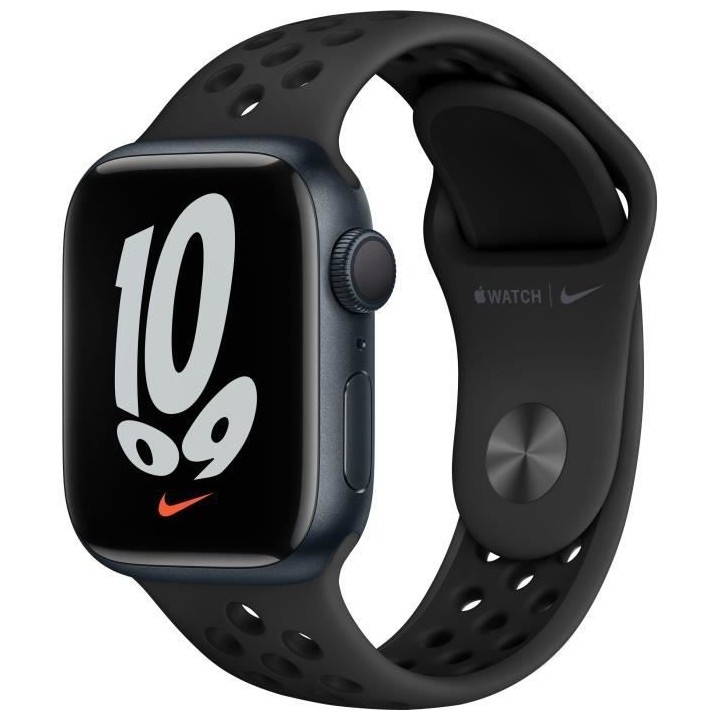 Apple Watch Nike Series 7 GPS - 41mm - Boîtier Midnight Aluminium - B