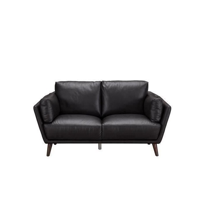 Canapé 2 places ANDERSON - Cuir de vachette Marron foncé - L 171 x P