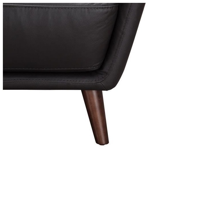 Canapé 2 places ANDERSON - Cuir de vachette Marron foncé - L 171 x P