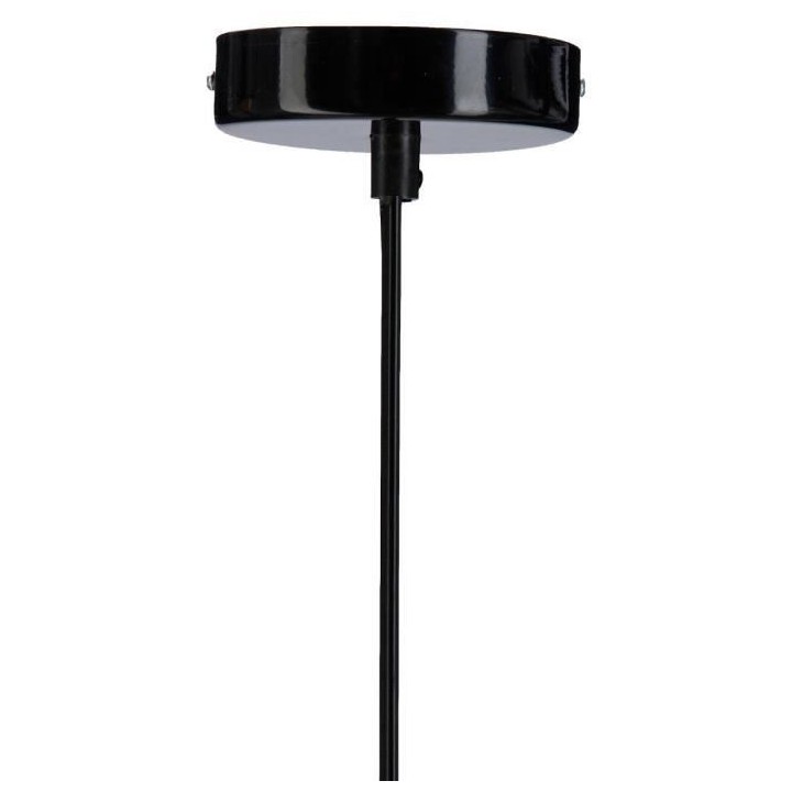 Suspension filaire en métal - Ø 24 x H 32,5 cm - Noir