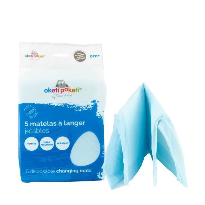 OKETI POKETI 5 MATELAS A LANGER JETABLES