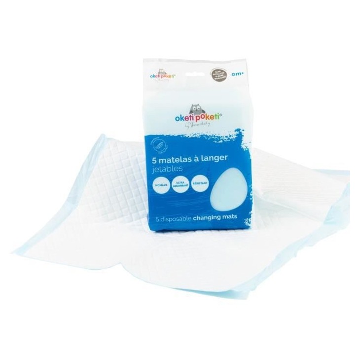 OKETI POKETI 5 MATELAS A LANGER JETABLES