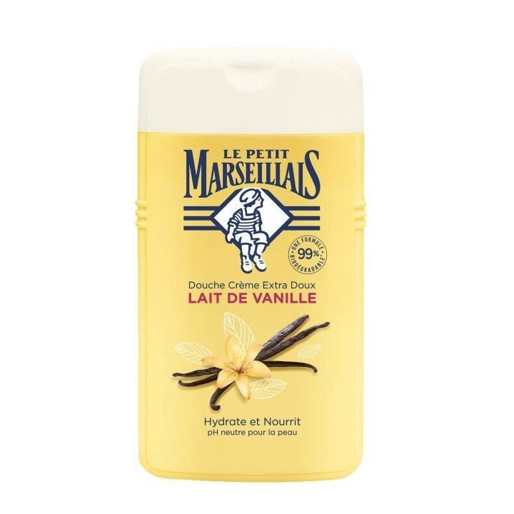 Le Petit Marseillais Douche Creme Extra Doux Lait de Vanille 250ml
