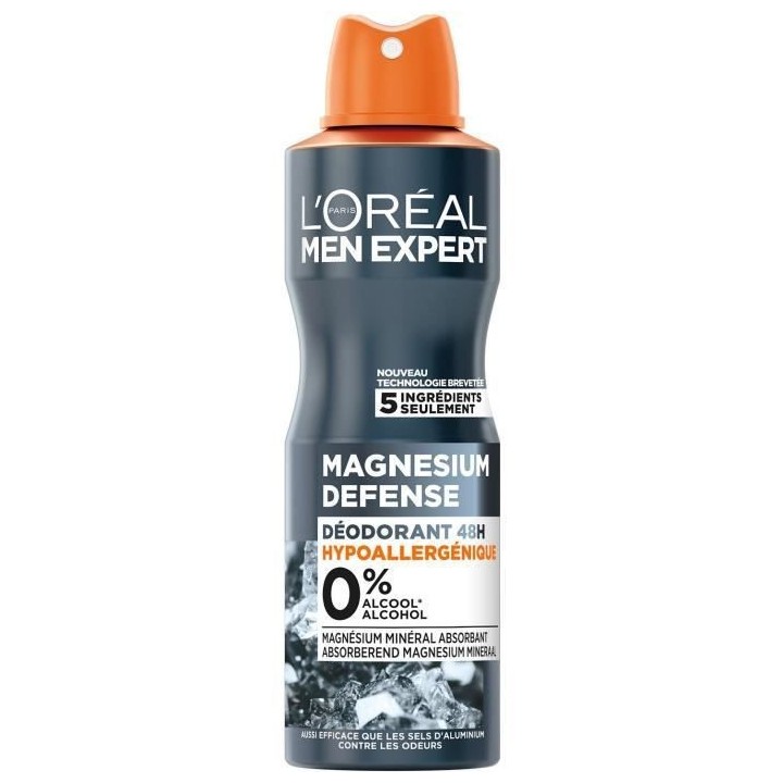 Déodorant Spray 48h Magnesium L'OREAL PARIS - Defense hypoallergéniq