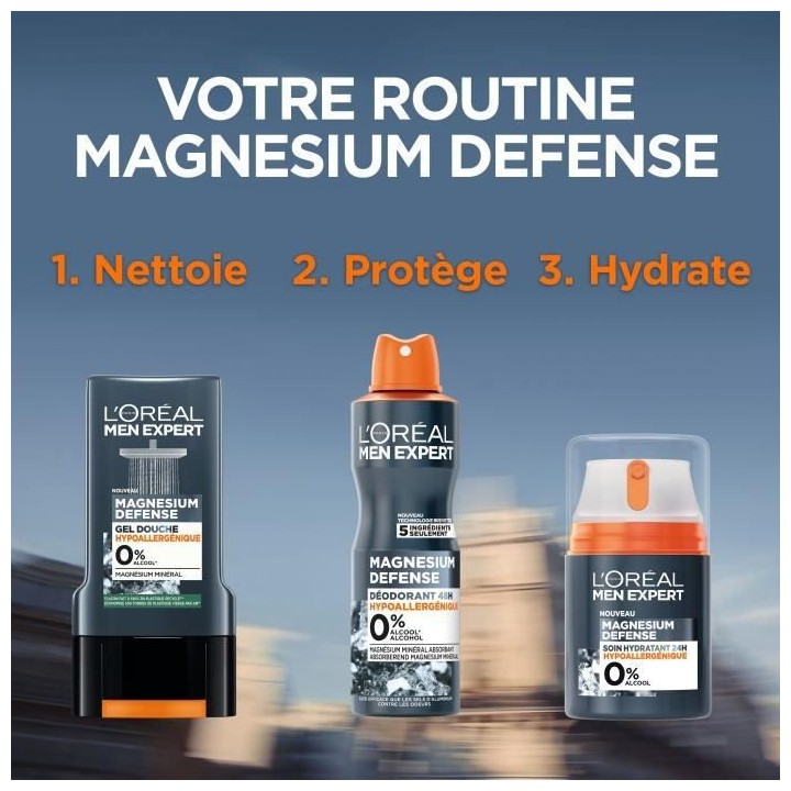 Déodorant Spray 48h Magnesium L'OREAL PARIS - Defense hypoallergéniq
