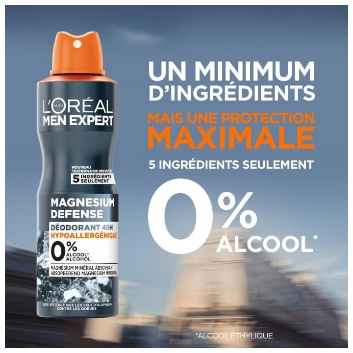Déodorant Spray 48h Magnesium L'OREAL PARIS - Defense hypoallergéniq