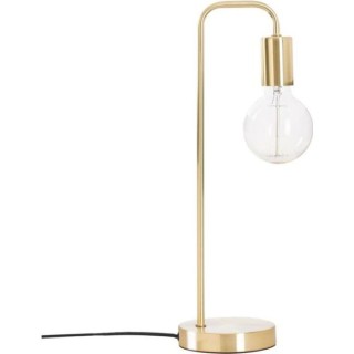 Lampe droit Metal et ciment - Keli - Doré - H 45 cm