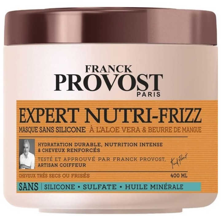 Masque professionnel FRANCK PROVOST Expert Nutri-Frizz - Pour cheveux