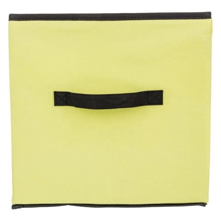 Boîte de rangement/tiroir pour meuble en tissu 31x31cm vert anis