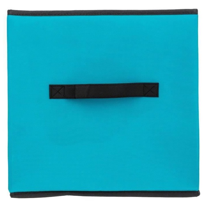 Boîte de rangement/tiroir pour meuble en tissu 31x31cm bleu turquoise