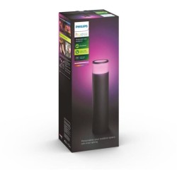 Borne Extérieure CALLA Extension PHILIPS HUE White and Color Ambiance - Aluminium - Noir