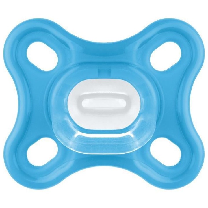 MAM Comfort Sucette Physiologique +0m Bleu Lot de 2 + Boîte de Conser
