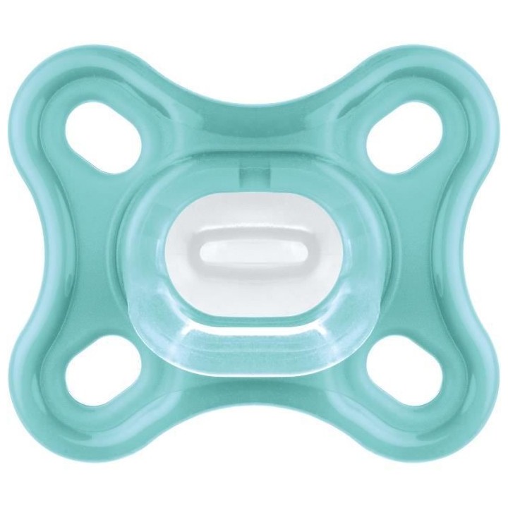 MAM Comfort Sucette Physiologique +0m Bleu Lot de 2 + Boîte de Conser