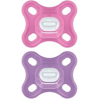 MAM Comfort Sucette Physiologique +0m Rose Lot de 2 + Boîte de Conser