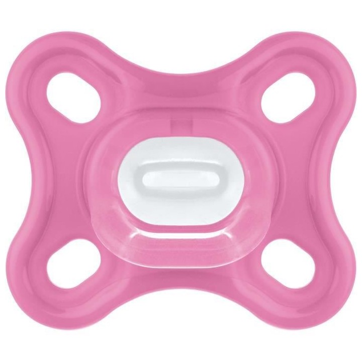 MAM Comfort Sucette Physiologique +0m Rose Lot de 2 + Boîte de Conser