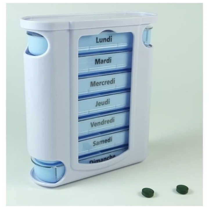 AUTONOMIE ET BIEN eTRE Pilulier Semainier 7 emplacements 4 compartimen