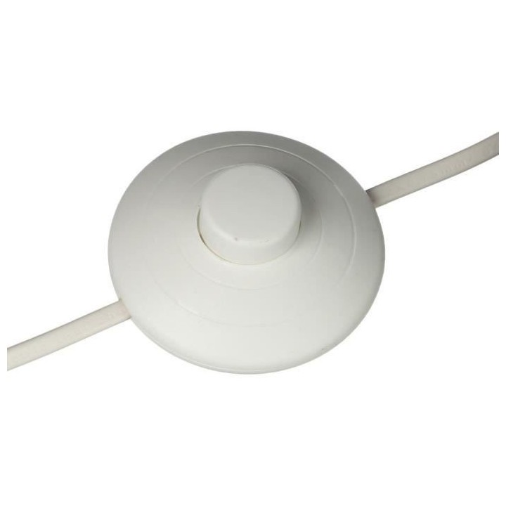 Lampadaire en bambou - E27 - 60 W - H. 150 cm - Blanc