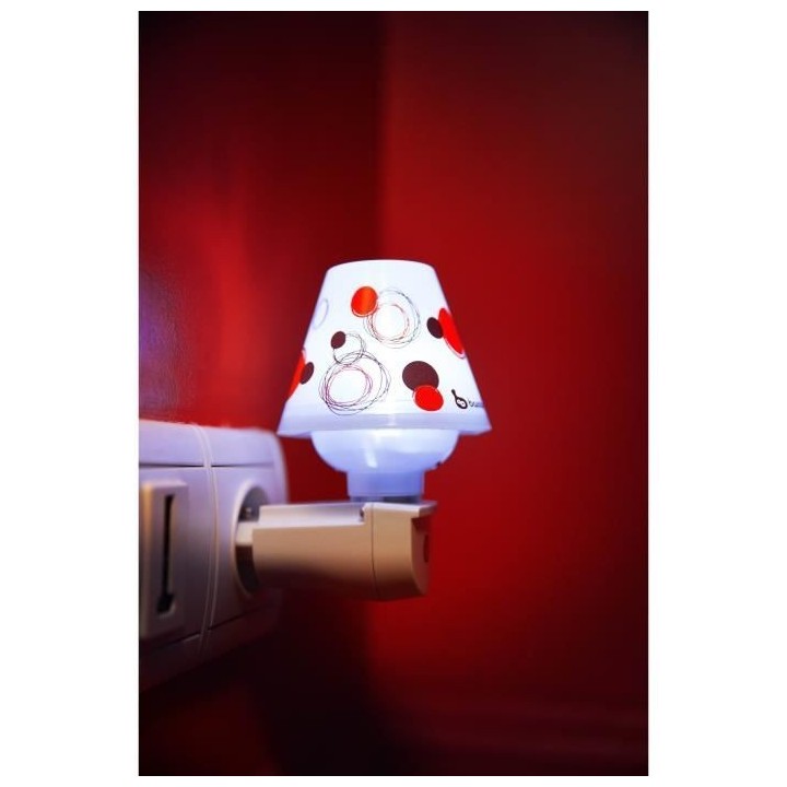 BADABULLE Veilleuse Abat Jour Prune