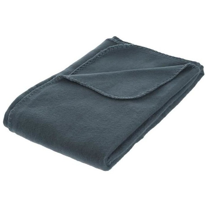 Plaid polaire - 125 x 150 cm - Bleu