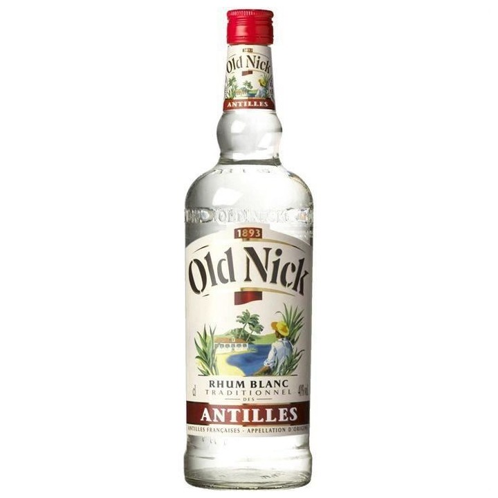 Rhum Old Nick - Rhum blanc - Antilles françaises - 40%vol - 100cl