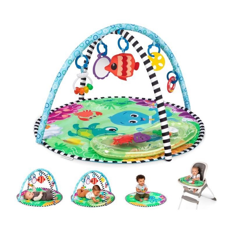 Tapis d'éveil BABY EINSTEIN Ocean - 2 en 1 - Avec coussin d'ean gonflable - 46 x 81 x 81 cm - Multicolore - Des la naissance