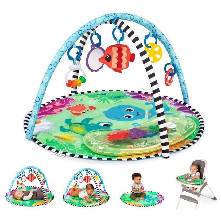 Tapis d'éveil BABY EINSTEIN Ocean - 2 en 1 - Avec coussin d'ean gonfl