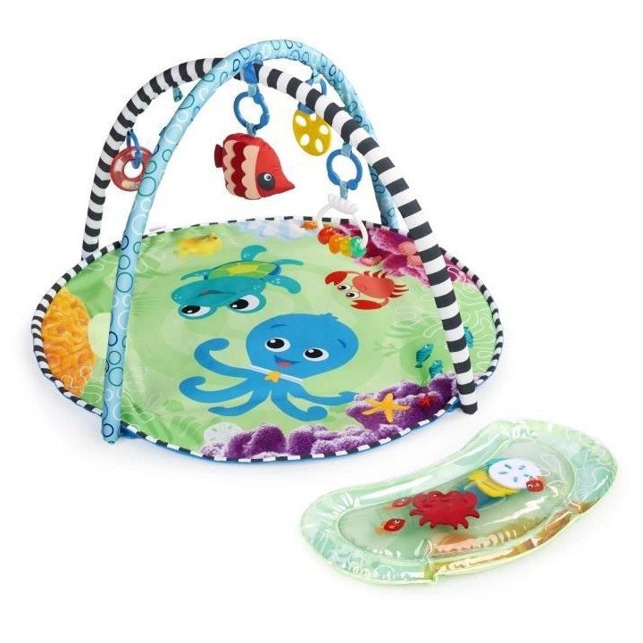 Tapis d'éveil BABY EINSTEIN Ocean - 2 en 1 - Avec coussin d'ean gonfl