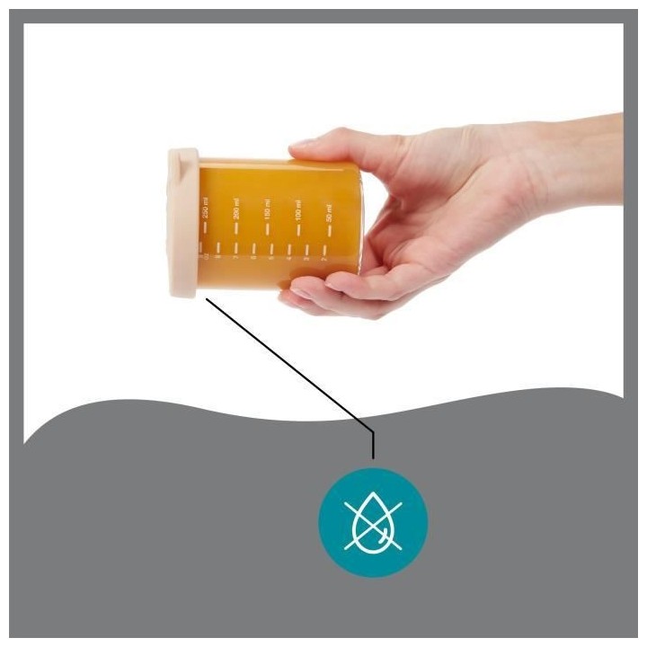 Babymoov ISY BOWLS 9 Pots de conservation en Verre Borosilicate Gradu